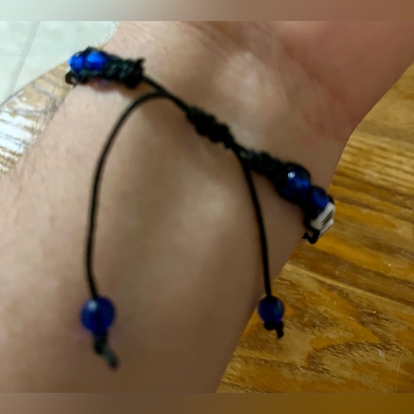 NOT MY PRESIDENT Beaded Bracelets - Hand Made - Adjustable - Blue Bracelet- Ally - Picture 6 of 7